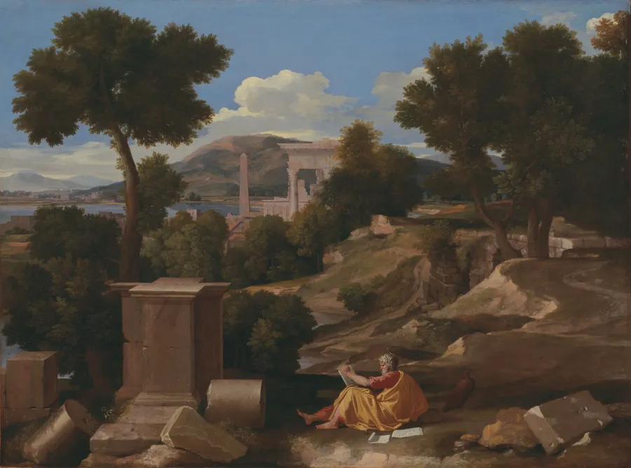 Poussin, Landscape with Saint John on Patmos. Google Art Project